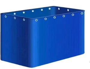 Large Foldable Aquaculture Fish Pond Liner, Portable Above Ground Water Tank for Garden Irrigation, Koi Breeding Reservoir (1x2.5x1m) - Durable Canvas Pool