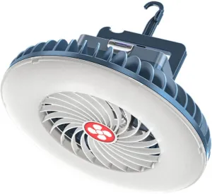Led Camping Lantern Rechargeable Tent Light Waterproof Air Fan for Outdoor Emergency Hiking