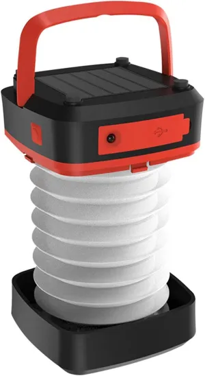 LED Camping Lantern, Solar or USB Chargeable, Collapsible Camping Lights with 3 Light Modes Water-Resistant,for Camping Fishing Hiking Emergency Hurricane(C)