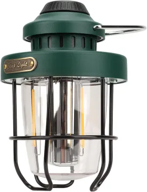 LED Camping Lantern Water Resistant Outdoor Flashlight Rechargeable Bright Rugged Tent Light for Power Outages Hiking Fishing Emergency Power Failure Hurricane USB Cable Included (Blackish Green)