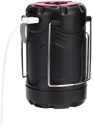 LED Camping Light Black Camping Light Rechargeable and Battery Operated 2-in-1 Emergency Light with Flashlight and Magnetic Base