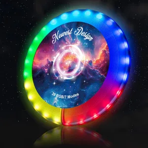LED Flying Disc 39 RGB with Millions of Colors Light Up Flying Disc Perfect Christmas Birthday Outdoor Camping Gift