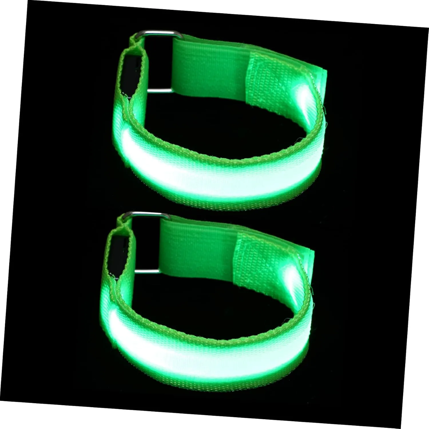 LED Glowing Armbands for Night Running Rechargeable Safety Warning Straps for Jogging Cycling and