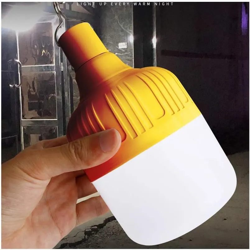 LED Light Bulb 3 Lighting Modes Camping Light Waterproof Outdoor Rechargeable Lamp for Tent Lantern/Patio/Garden/Power Failure/BBQ (Size : 40W)