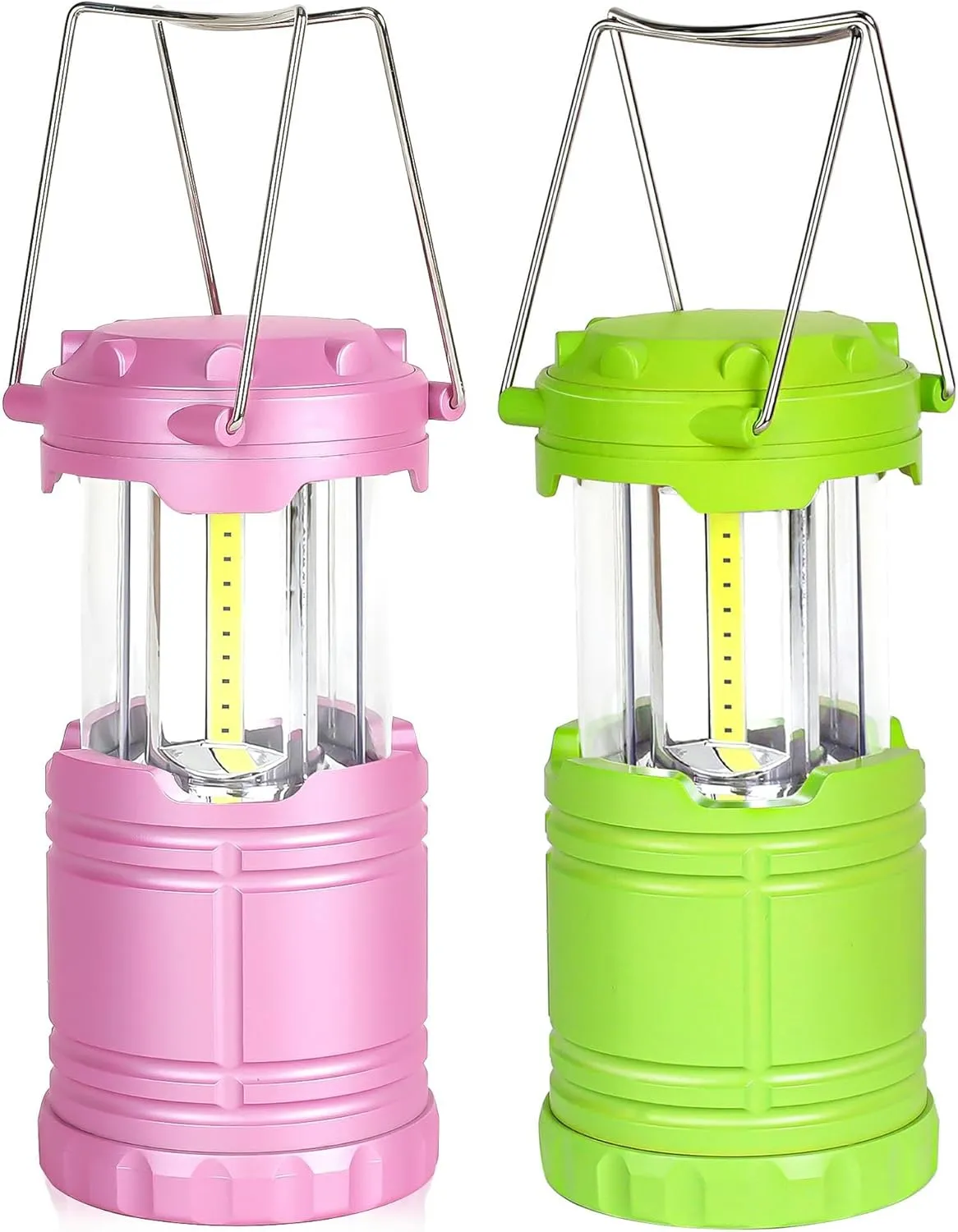 LED Pink and Green Camping Lantern, Essential Emergency Lights for Power Outages, Hiking, Hurricane