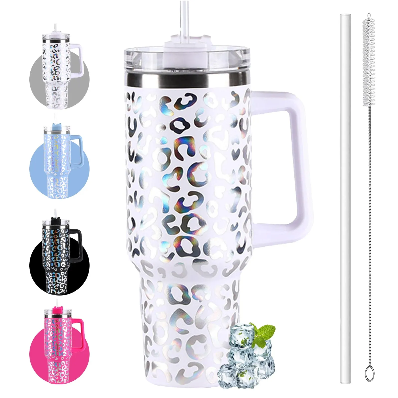 Leopard Luxe Bottle Insulated Tumbler : Stylish Durability