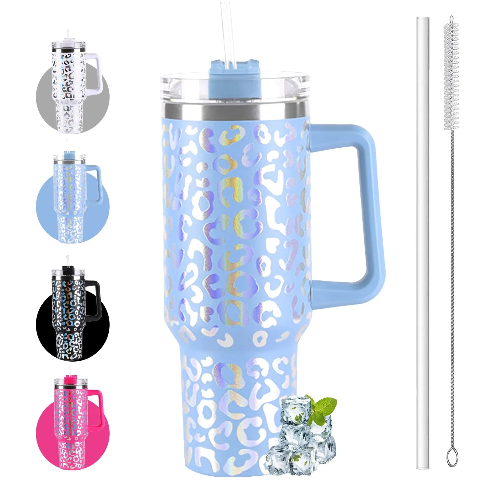 Leopard Luxe Bottle Insulated Tumbler : Stylish Durability