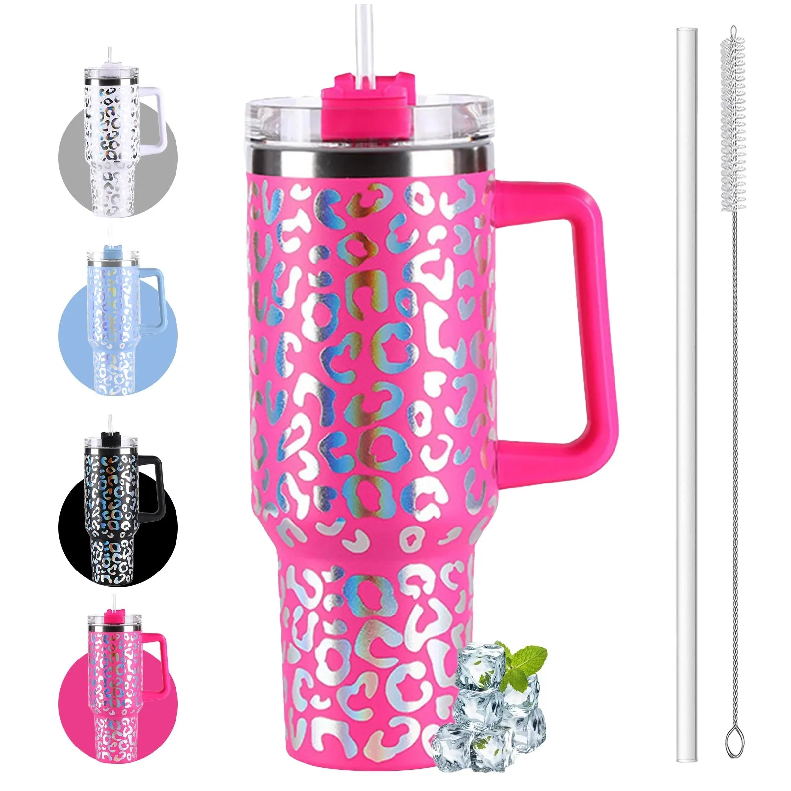 Leopard Luxe Bottle Insulated Tumbler : Stylish Durability