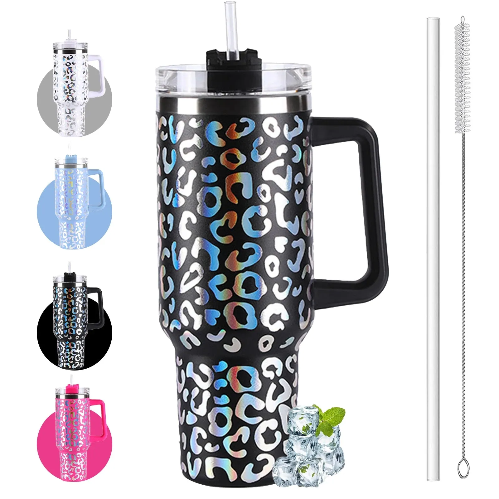 Leopard Luxe Bottle Insulated Tumbler : Stylish Durability