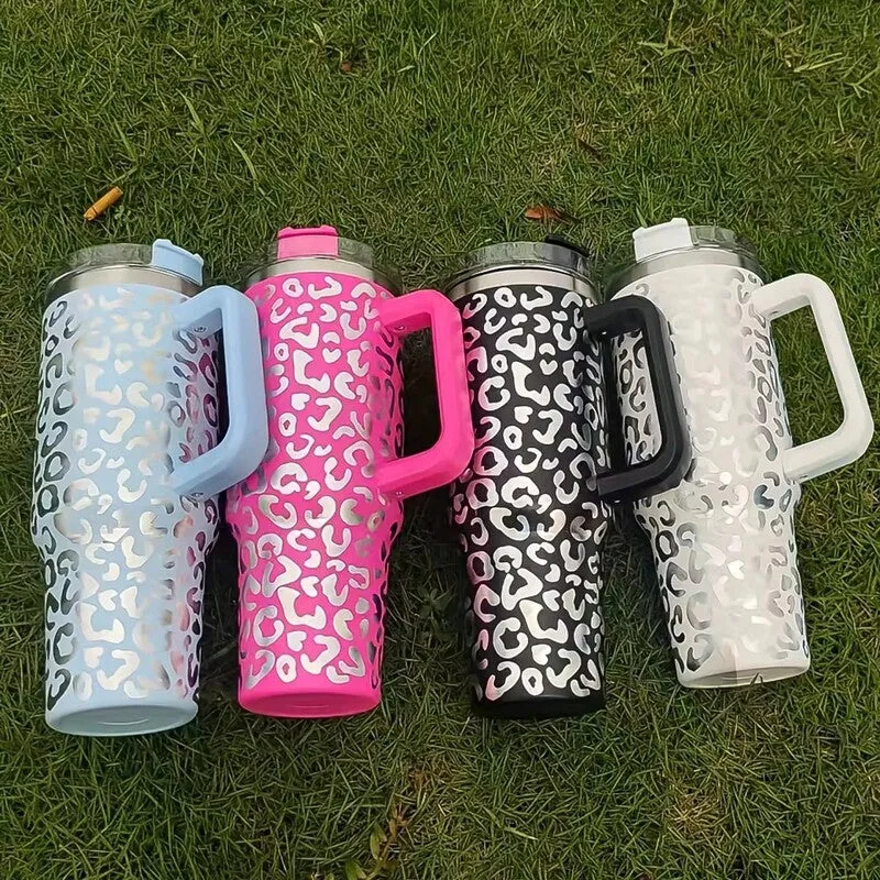 Leopard Luxe Bottle Insulated Tumbler : Stylish Durability