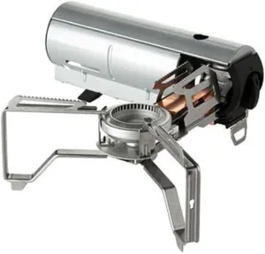 LHX Camping Outdoor Portable Folding Cassette Gas Stove Windproof (Color : Silver)