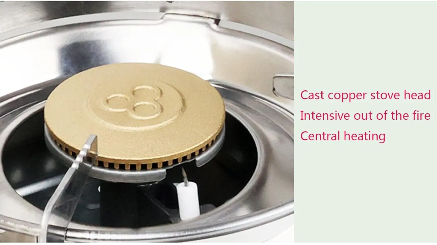 LHX Outdoor Stove Camping Field Gas Stove Portable Gas Gas Stove Mini Cassette Stove (Color : Pink)
