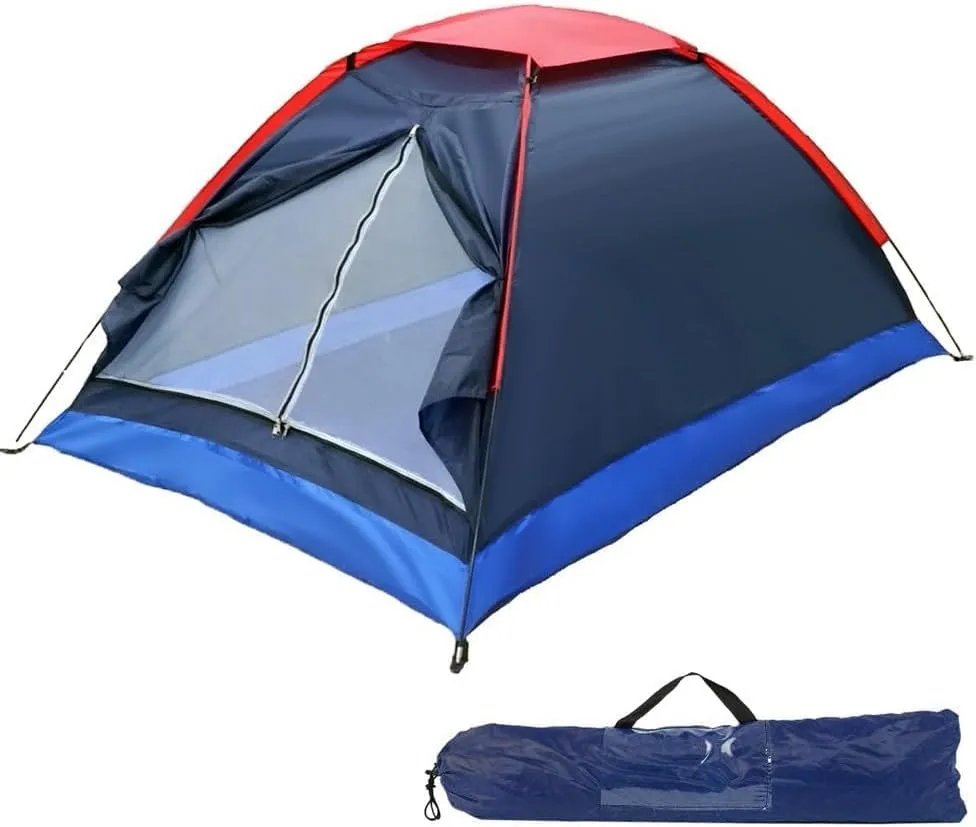 Lightweight 2 Person Camping Tent Durable Fiberglass Construction Camping Tent Two Piece Set Wilderness Camping Canopy for Hiking and Garden Facilitates