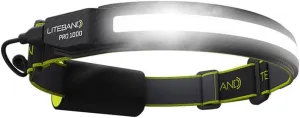 Liteband PRO 1000 Lumens LED Headlamp Rechargeable Battery Powered, Super Bright Tactical Head Lamp Flashlight Hard Hat Light, Mechanic Lamps, Camping, Running, Best Rated For Adults Forehead, Carbon