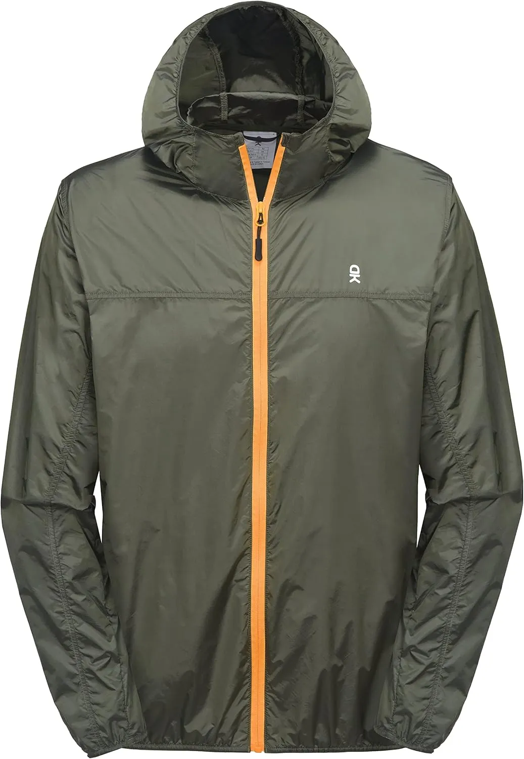 Little Donkey Andy Men's Lightweight Packable Sun Protection Jacket Quick Dry Full Zip Hooded Windbreaker for Hiking