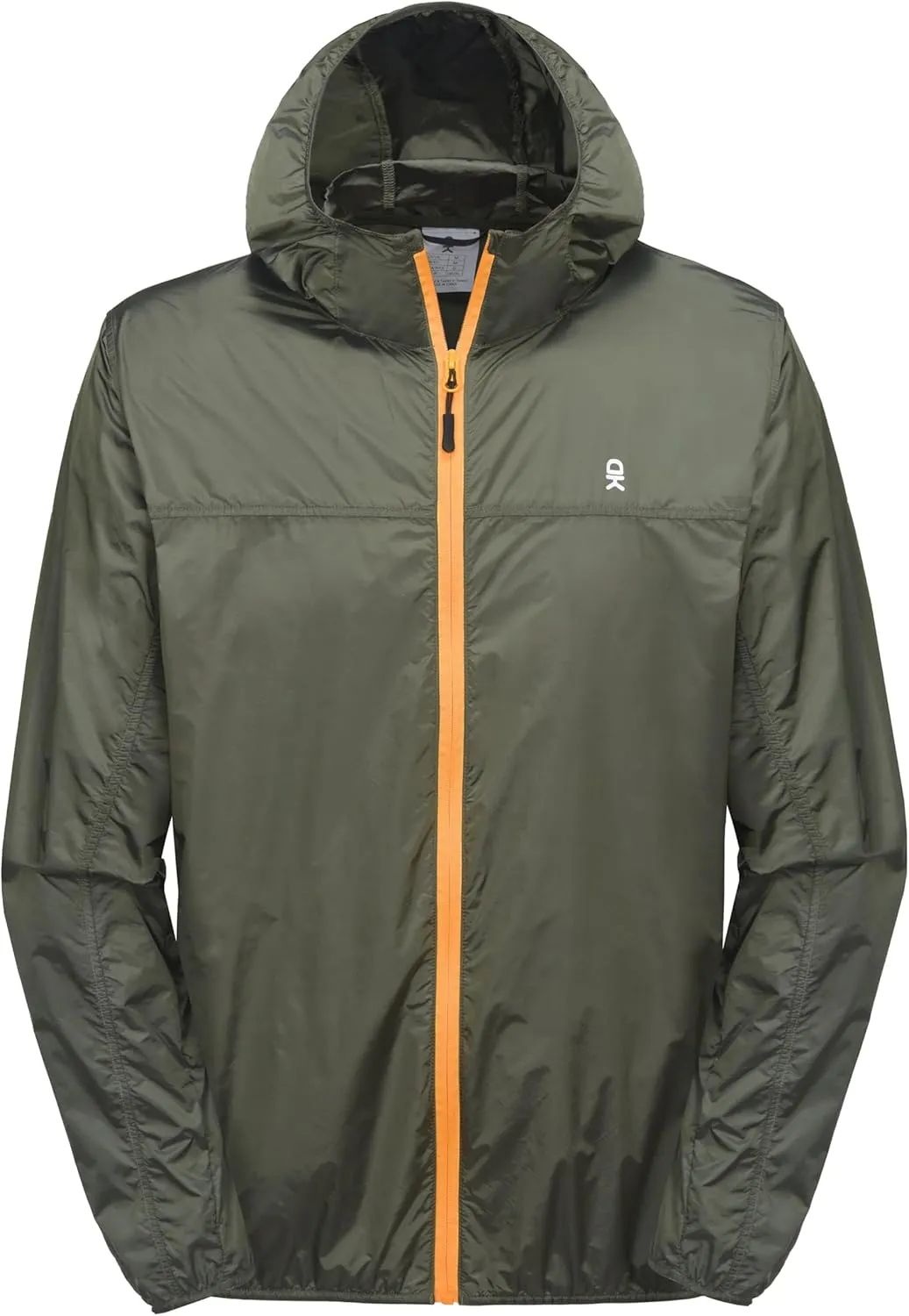 Little Donkey Andy Men's Lightweight Packable Sun Protection Jacket Quick Dry Full Zip Hooded Windbreaker for Hiking