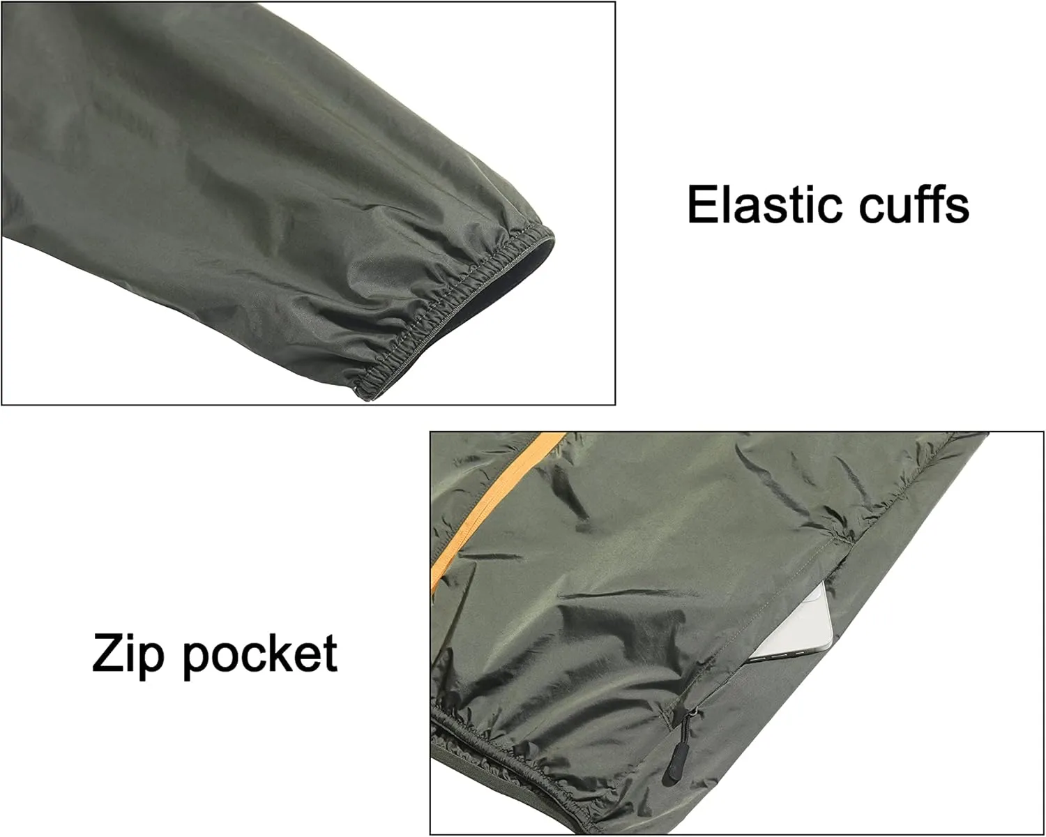 Little Donkey Andy Men's Lightweight Packable Sun Protection Jacket Quick Dry Full Zip Hooded Windbreaker for Hiking