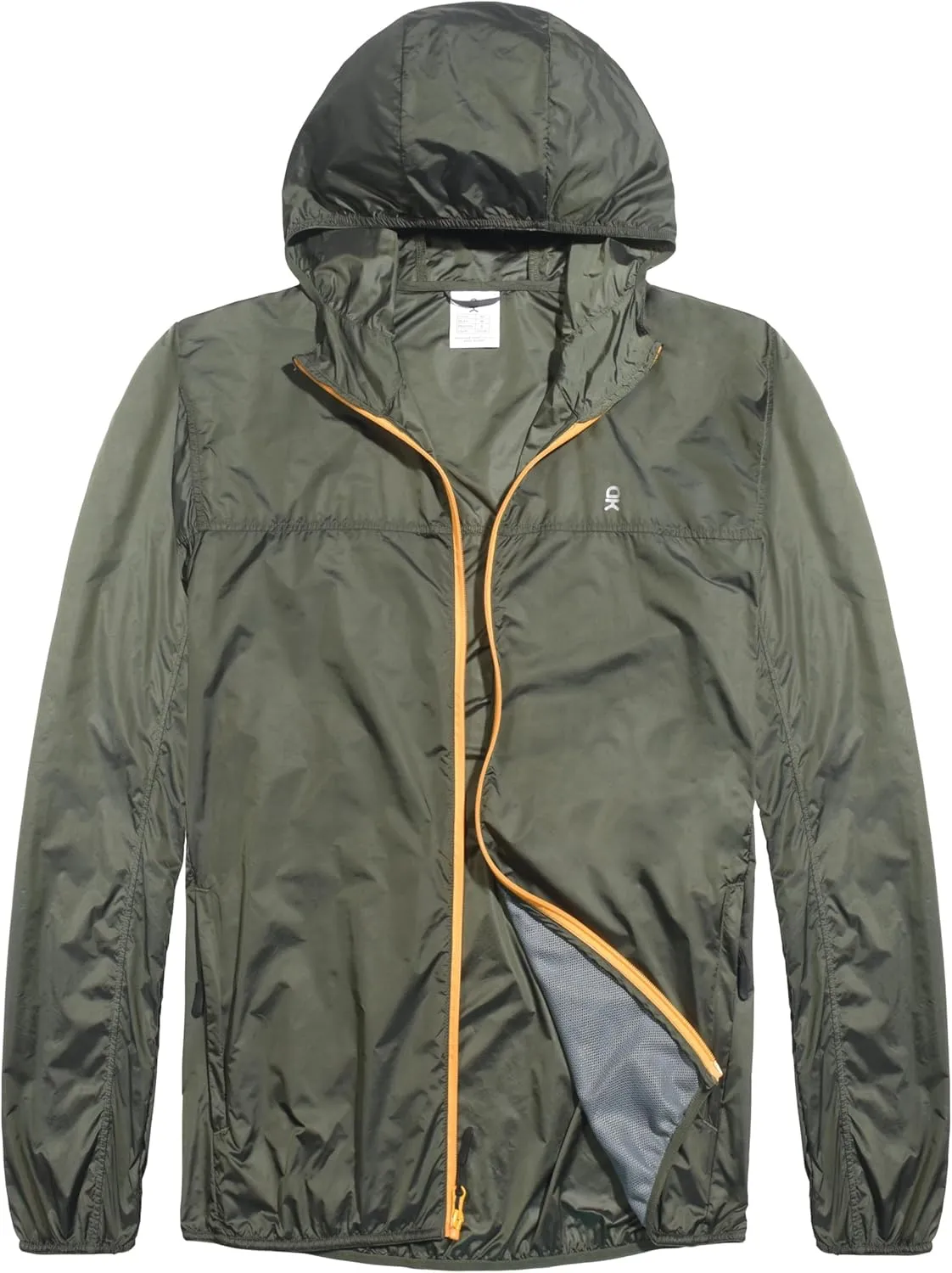 Little Donkey Andy Men's Lightweight Packable Sun Protection Jacket Quick Dry Full Zip Hooded Windbreaker for Hiking