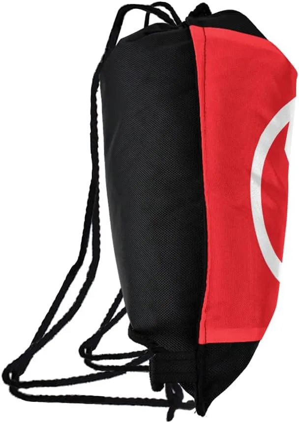LOGOVISION Green Lantern Blackest Night Red Lantern Logo Drawstring Backpack Sports Bag Sackpack 17" x 13", Perfect for Gym, Yoga or Practice