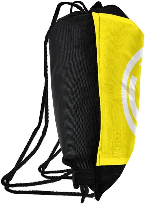 LOGOVISION Green Lantern Blackest Night Sinestro Corps Yellow Lantern Logo Drawstring Backpack Sports Bag Sackpack 17" x 13", Perfect for Gym, Yoga or Practice