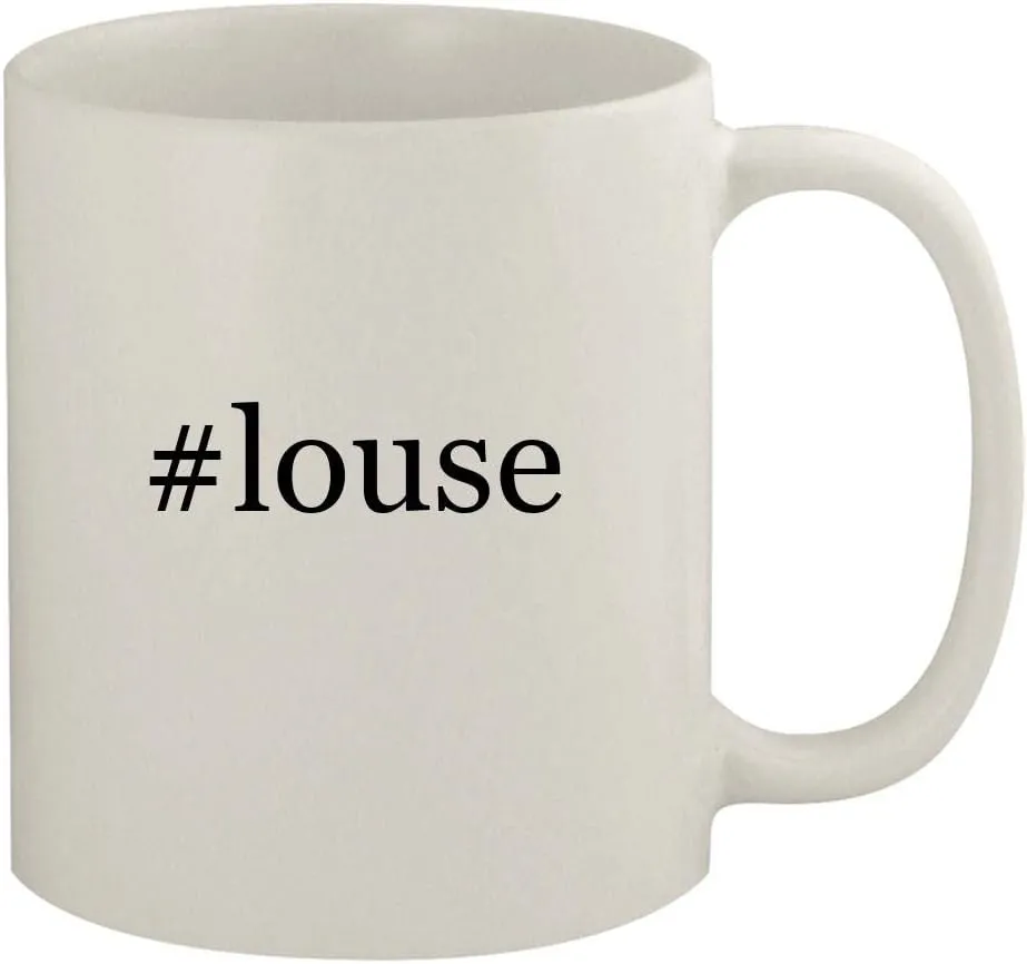 #louse - 11oz Ceramic White Coffee Mug, White