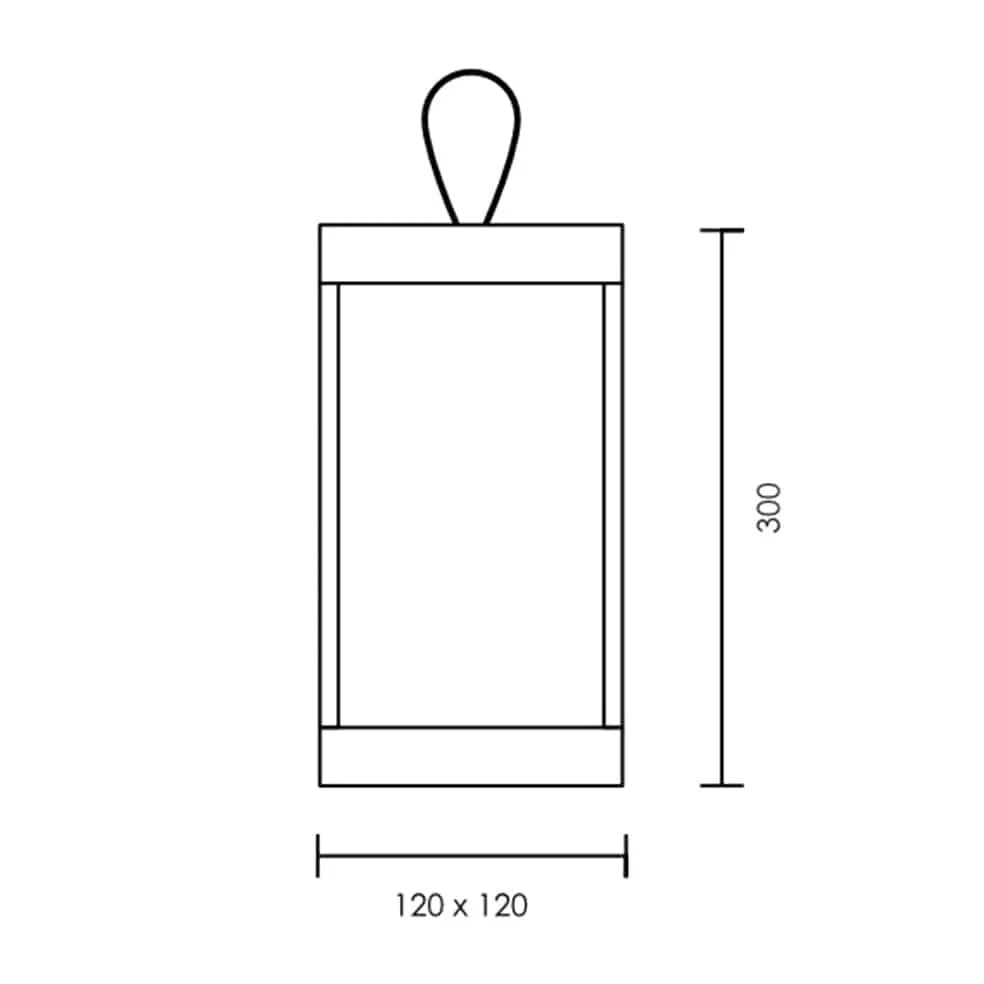 Lumina Outdoor LED Lantern - Rechargeable and Dimmable | Black, White or Corten