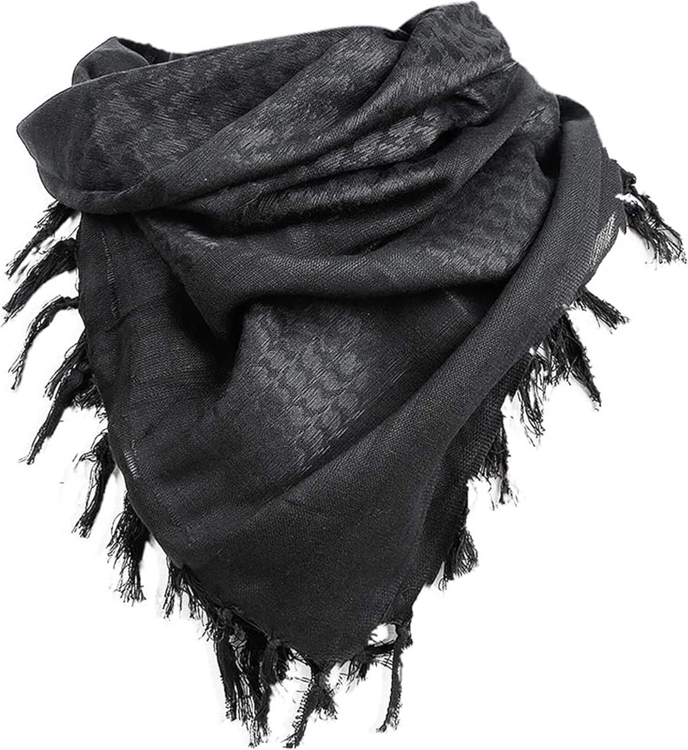 Luxns Military Shemagh Tactical Desert Scarf / 100% Cotton Keffiyeh Scarf Wrap for Men And Women