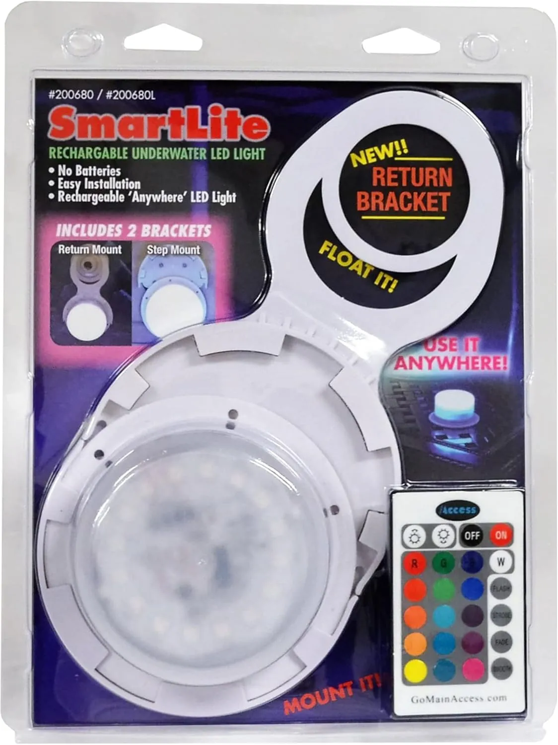 Main Access Smart Lite: 8.5 Inch Waterproof LED Light for Swimming Pools, Spas, Hot Tubs and Patios