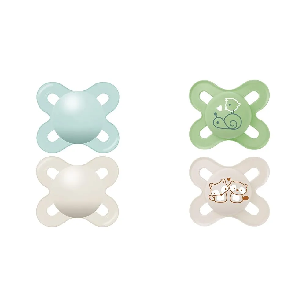 MAM Original Start Matte Newborn Baby Pacifier 2 Pack and MAM Original Start Newborn Pacifier 2 Count