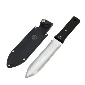Martha Stewart MTS-HHK1-MBK 7.25 in. Blade Hori-Hori Stainless Steel Tomita Weeding Knife (Black)
