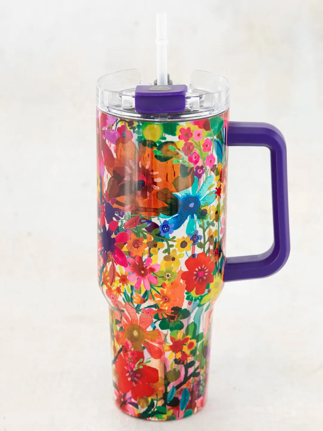 Mega 40oz Tumbler - Bright Flower Garder