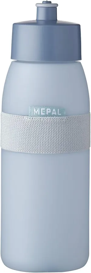 Mepal – Sports Bottle Ellipse – Practical Water Bottle For Sports & Leisure – Sports Drink Bottle With Soft Spout – Dishwasher Safe & BPA-free - 500 ml - Nordic Blue