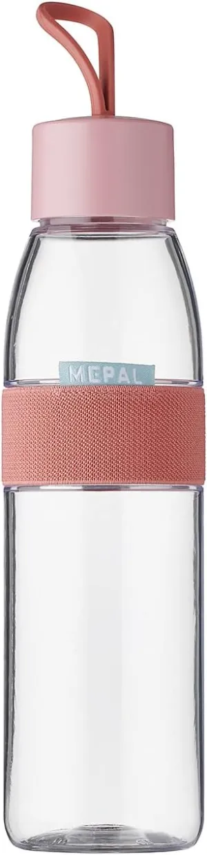 Mepal – Water Bottle Ellipse – Reusable Water Bottle – Leak Proof Drinking Bottle Suitable For Carbonated Drinks – BPA-Free - 500 ml – Vivid mauve