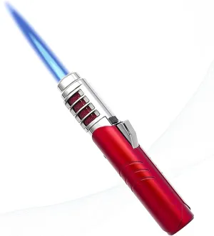 Metal Butane Torch Lighter Windproof Jet Flame Rechargeable Gas Portable(#30c4a1)