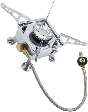 Metal Stove Camping Stove Compact Outdoor Cassette Stove Windproof for Outdoor Activities