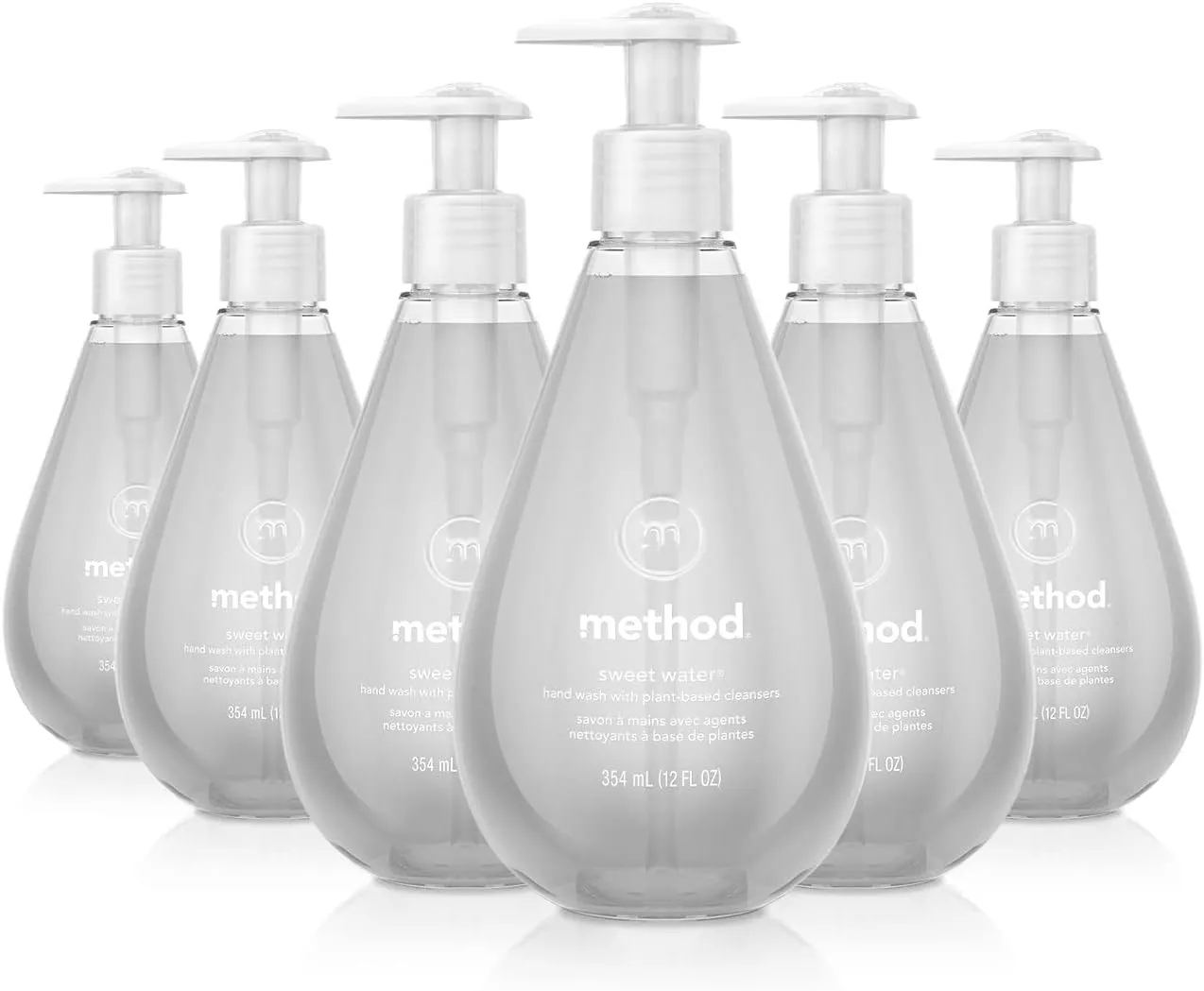Method Gel Hand Soap, Sweet Water, Biodegradable Formula, 12 fl oz (Pack of 6)