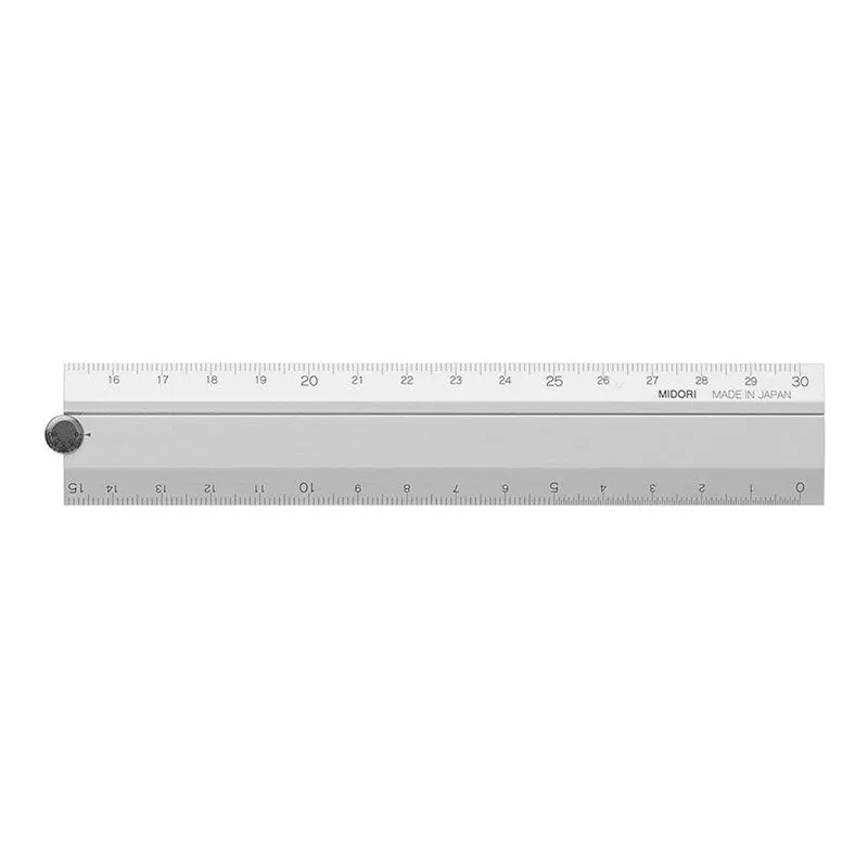 Midori Aluminum Multi Ruler - Silver - 30 cm