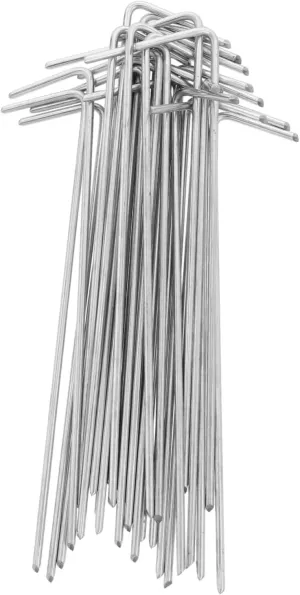 Mikikit 30pcs Heavy Duty Iron Tent Stakes Portable Ultralight Camping Pegs Durable Outdoor Ground Nails for Tents Garden and Lawn Use Easy to Pull Out Design
