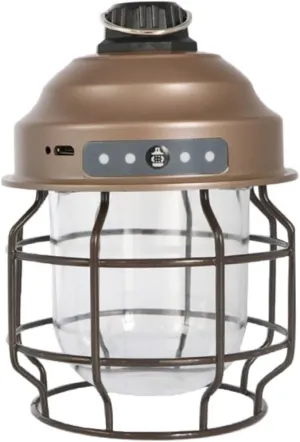 Milisten 1Set Retro Style Rechargeable Camping Lantern Portable LED Tent Light with Buckle Design for Easy Hanging Lightweight Material for Outdoor Use Camping Accessory