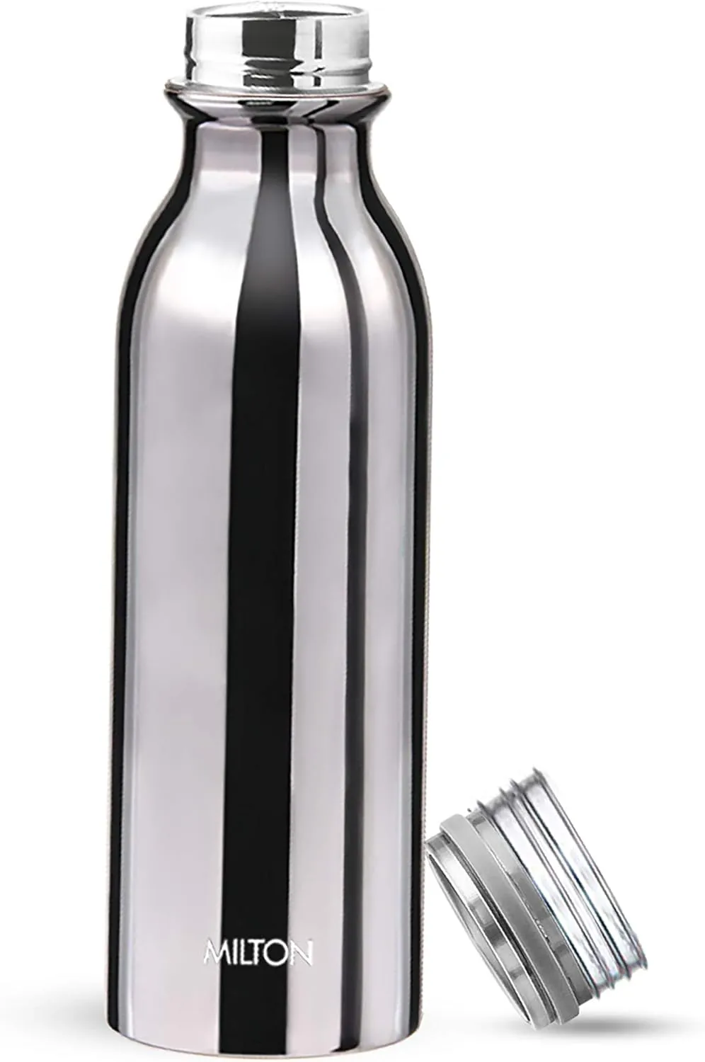 Milton Glitz 600 Vacuum Insulated Thermosteel Water Bottle/Flask | 20 oz | 580 ml | 24 hours Hot & Cold, 18/8 Stainless Steel, BPA Free, Food Grade, Leak-Proof | Silver