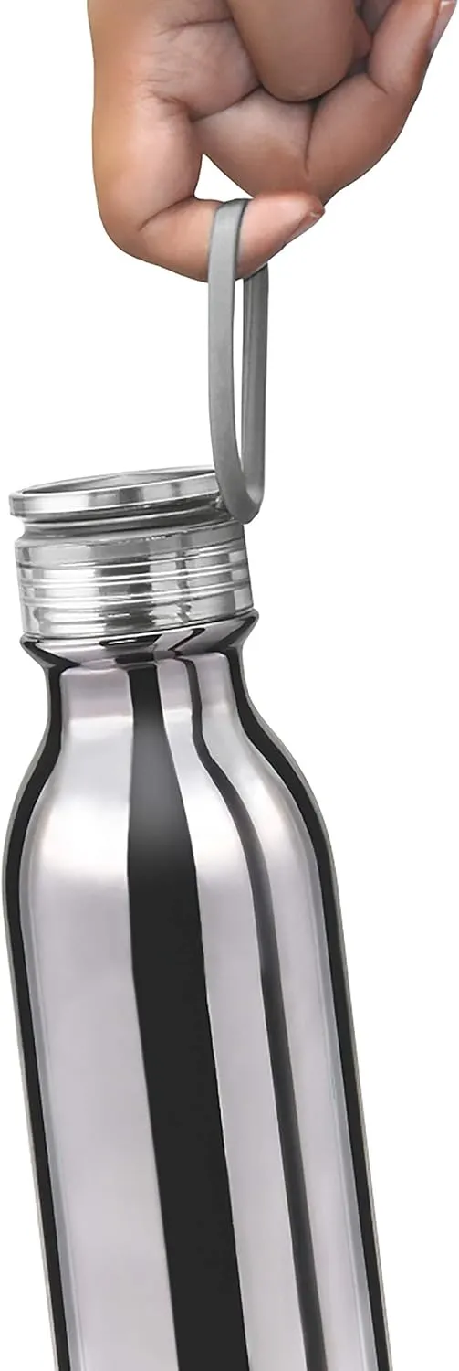 Milton Glitz 600 Vacuum Insulated Thermosteel Water Bottle/Flask | 20 oz | 580 ml | 24 hours Hot & Cold, 18/8 Stainless Steel, BPA Free, Food Grade, Leak-Proof | Silver