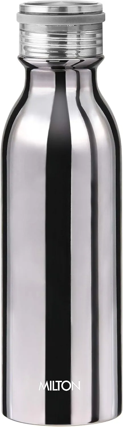 Milton Glitz 600 Vacuum Insulated Thermosteel Water Bottle/Flask | 20 oz | 580 ml | 24 hours Hot & Cold, 18/8 Stainless Steel, BPA Free, Food Grade, Leak-Proof | Silver