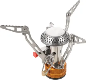Mini Burner Picnic Stove Windproof Camping Gas Stove Lightweight Hiking Burner Aluminum Alloy Storage Box