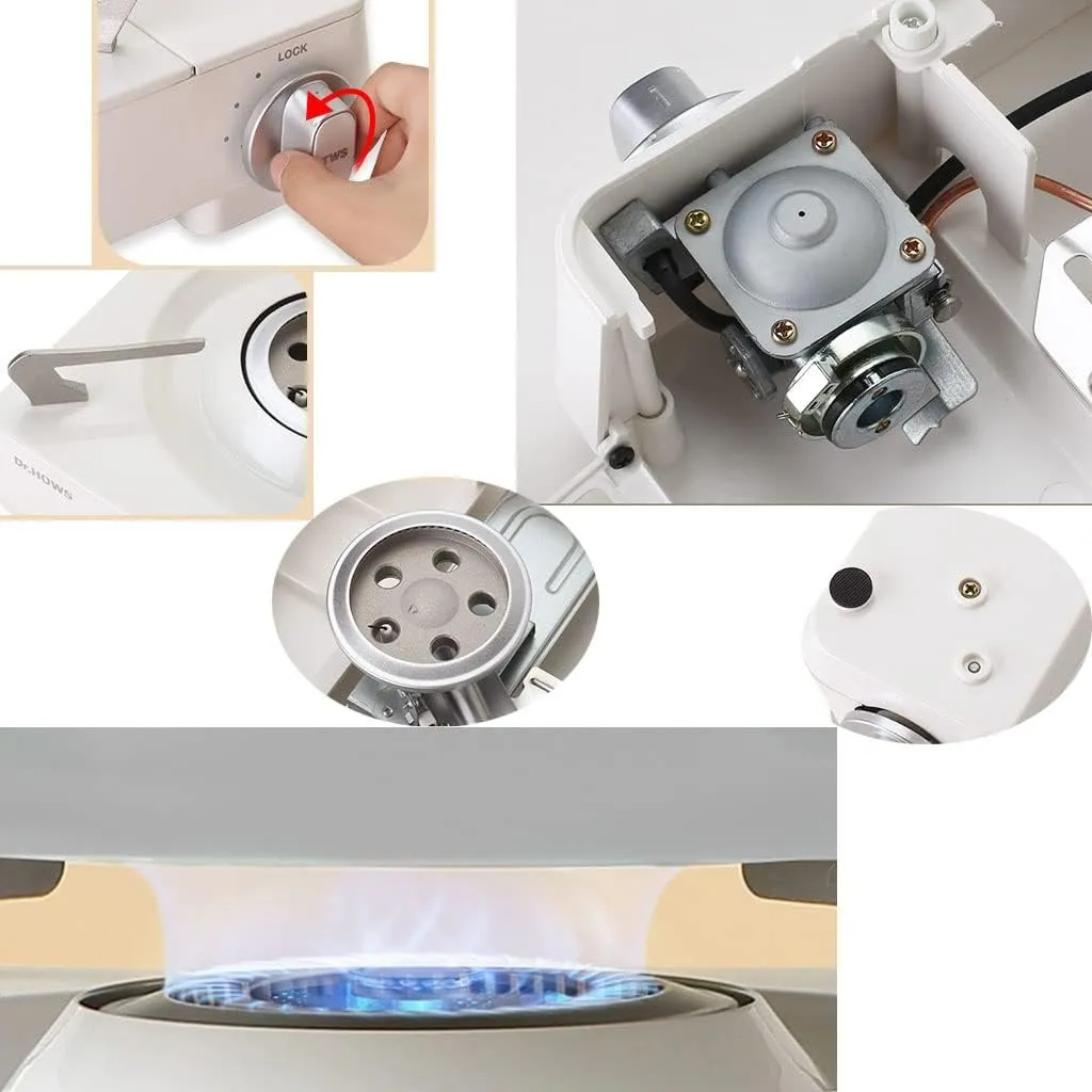 Mini Camping Stove Portable Butane Gas Stove Automatic Ignition with Carrying Case (Color : Pink, Size : 34.7 * 10.6 * 26cm)