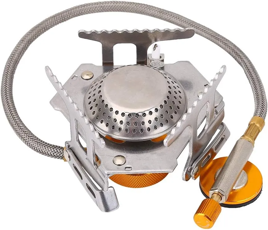 Mini Stove Burner Aluminum Alloy Folding Stove Cooker Mini Camping Stove Portable Gas Cooktop for Outdoor Camping Hiking BBQ Adventure