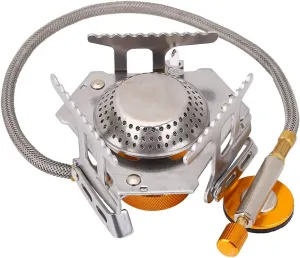 Mini Stove Burner Aluminum Alloy Folding Stove Cooker Mini Camping Stove Portable Gas Cooktop for Outdoor Camping Hiking BBQ Adventure