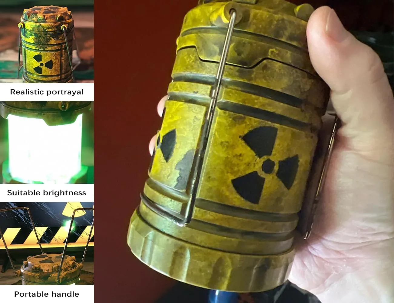 Miniature Nuclear Reactor Lantern/lamp, Portable Camping Lantern, Collapsible Camping Lantern, Funny Lamp for Bedroom, Lantern Centerpieces for Tables, Funny Lamp (Golden*2)