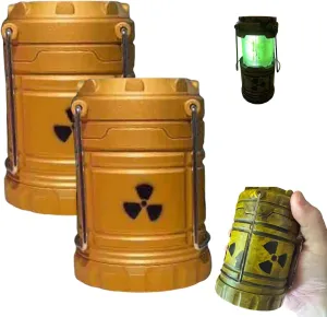 Miniature Nuclear Reactor Lantern/lamp, Portable Camping Lantern, Collapsible Camping Lantern, Funny Lamp for Bedroom, Lantern Centerpieces for Tables, Funny Lamp (Golden*2)