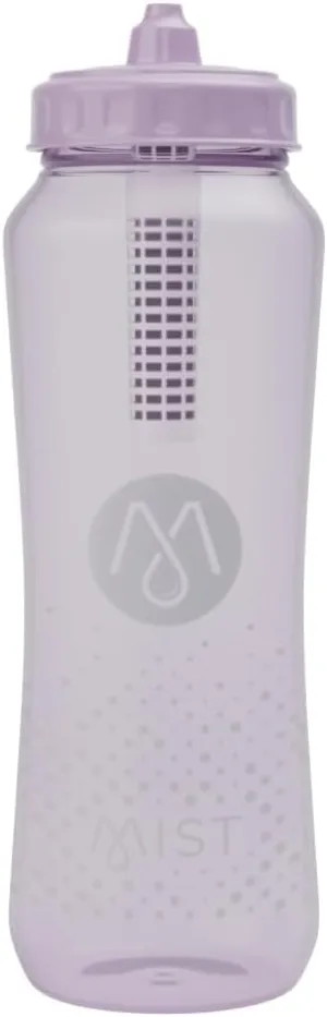 Mist Sports Squeeze Water Bottle with Built-In Filter for Pure Water, Lightweight and Easy Grip Squeeze Water Bottles Sports Quality, Leak Proof & BPA Free Athletic Water Bottle Squirt Top, Lavender