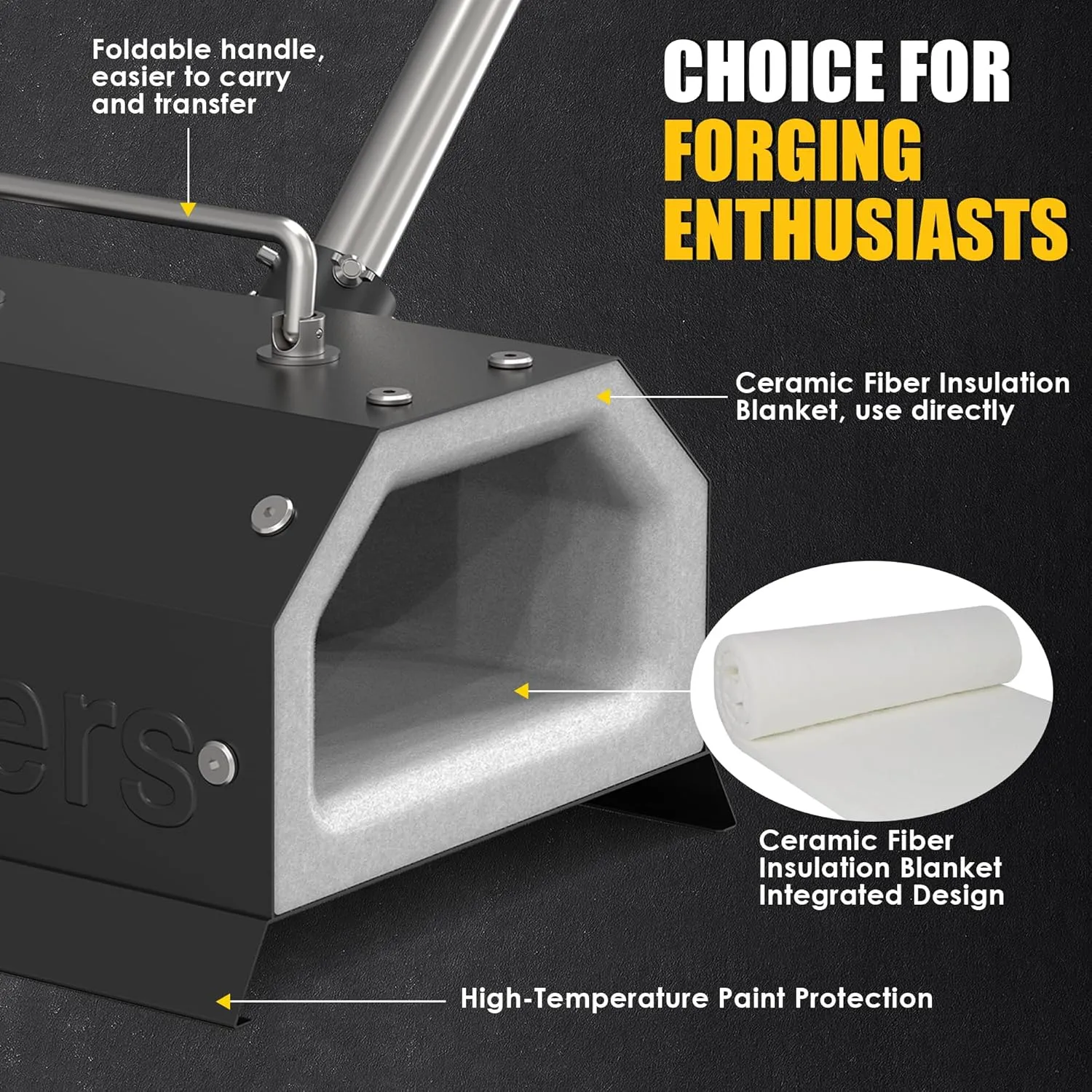 MMasters Single Burner Propane Forge for Home and Professional, Ideal for Forging Damascus Steel Knives, Blacksmithing Tools, Durable Gas Forge with Efficient Heating and Performance